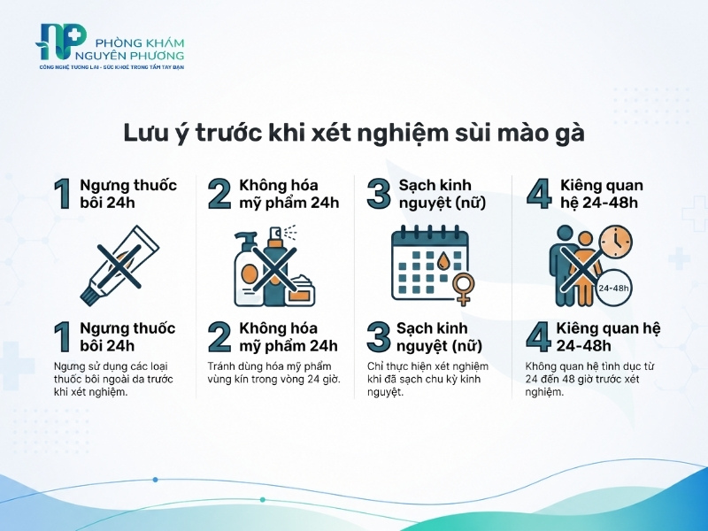 Những điều cần chuẩn bị để kết quả xét nghiệm sùi mào gà chính xác