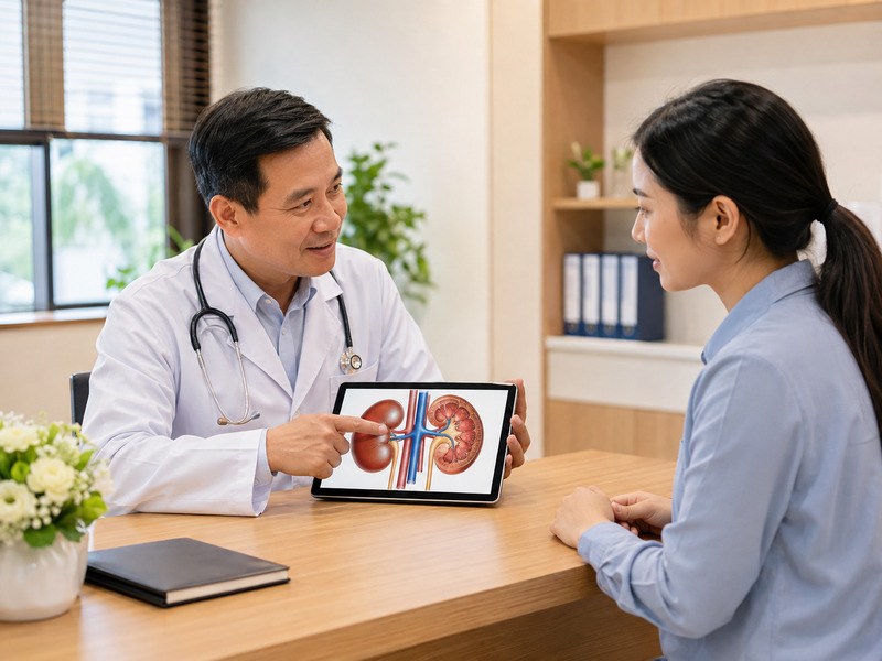 Bác sĩ tư vấn dấu hiệu suy giảm chức năng thận cho bệnh nhân