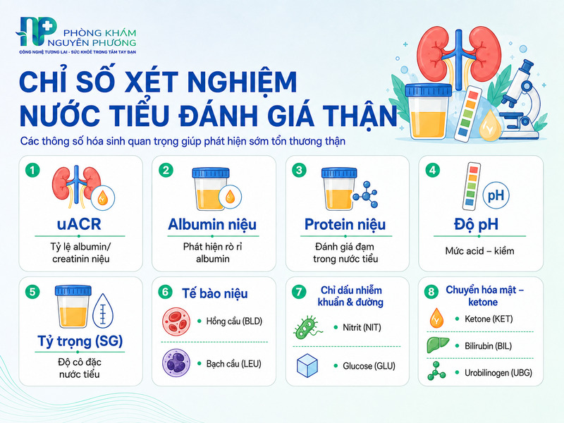 Các chỉ số nước tiểu giúp đánh giá sớm tổn thương thận