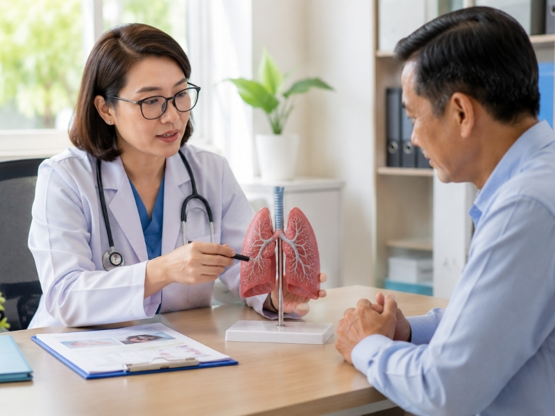Người hút thuốc lá lâu năm cần chủ động xét nghiệm tầm soát sức khỏe hô hấp