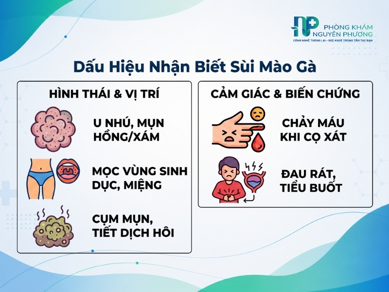 Các dấu hiệu cảnh báo sùi mào gà cần thăm khám y tế sớm