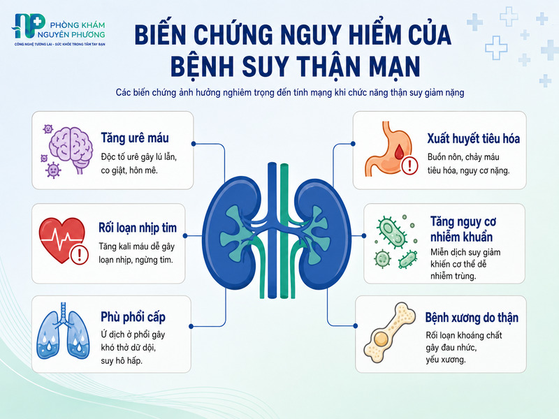Biến chứng nguy hiểm do suy thận mạn giai đoạn cuối