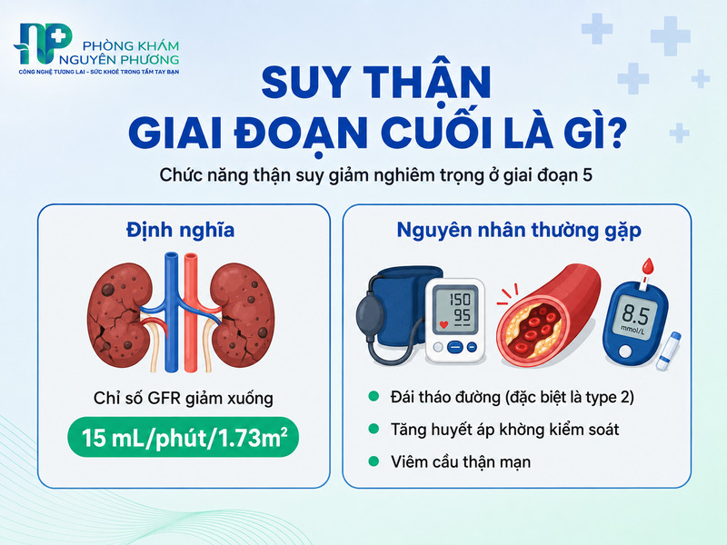 Định nghĩa và nguyên nhân gây suy thận giai đoạn cuối