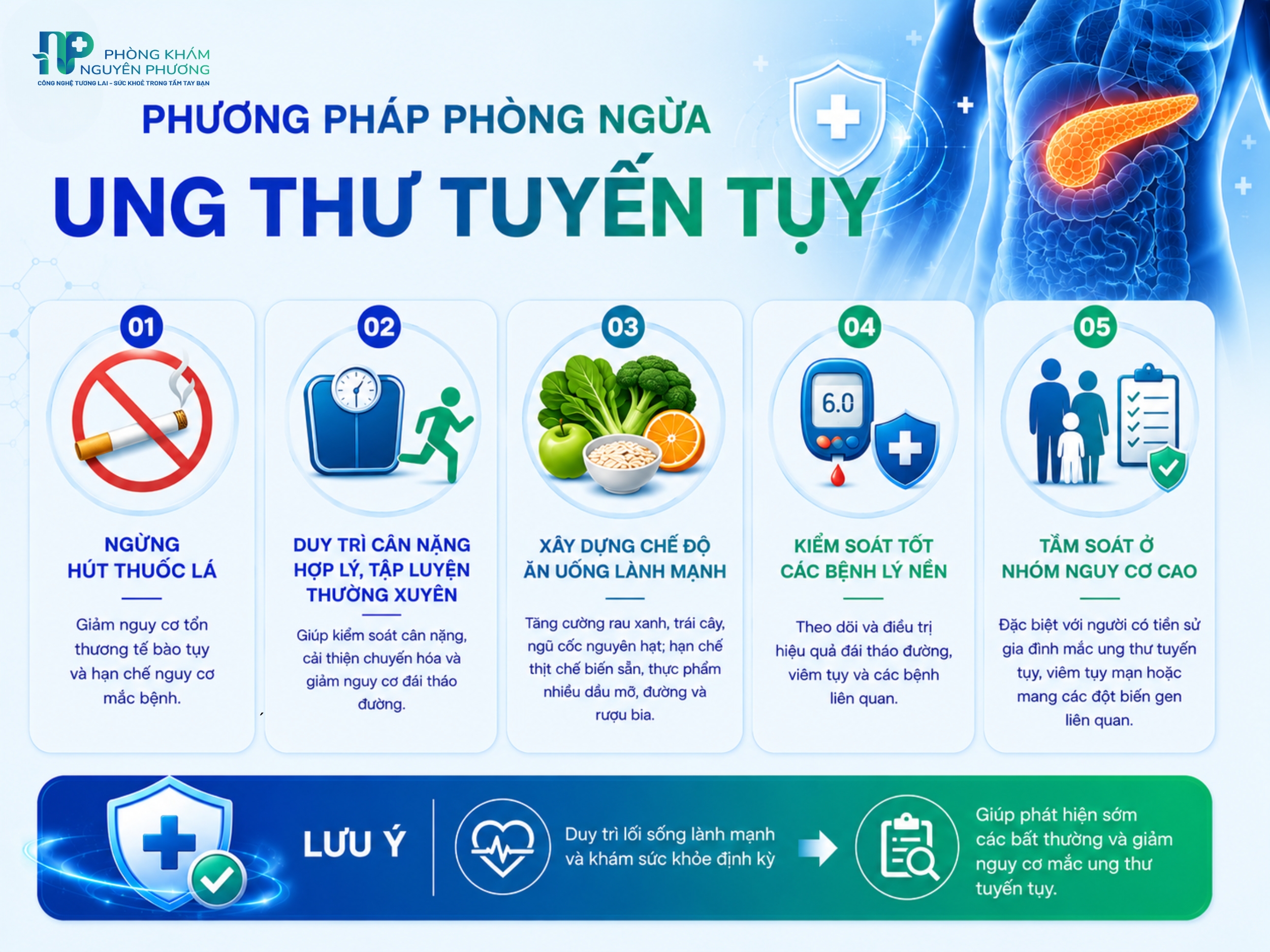Duy trì lối sống lành mạnh để phòng ngừa ung thư tuyến tụy