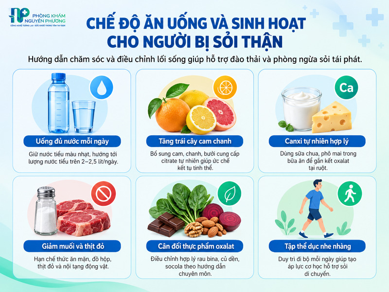 Nhóm thực phẩm nên tăng cường và cần hạn chế giúp đào thải sỏi