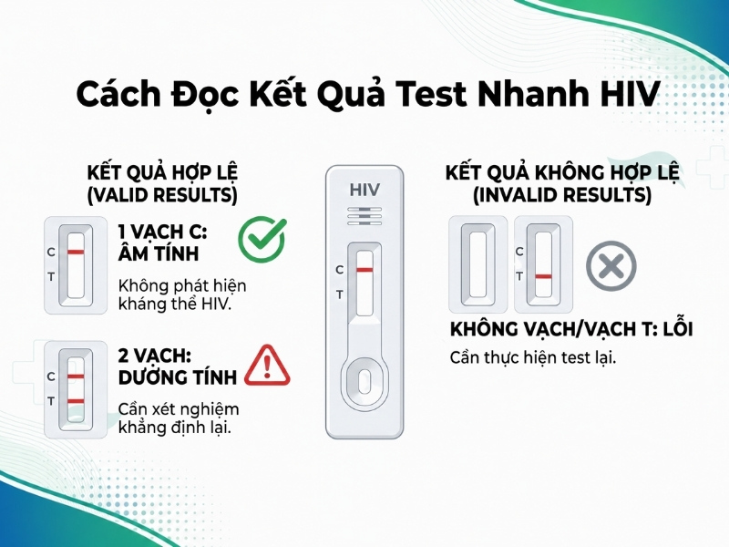 Hướng dẫn cách đọc kết quả que test nhanh HIV tại nhà đảm bảo chính xác