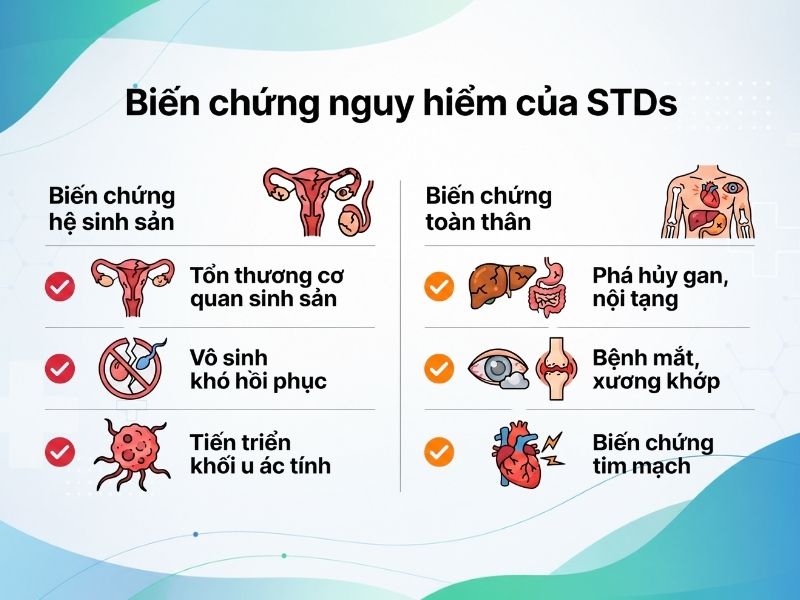 Những biến chứng nguy hiểm của STDs