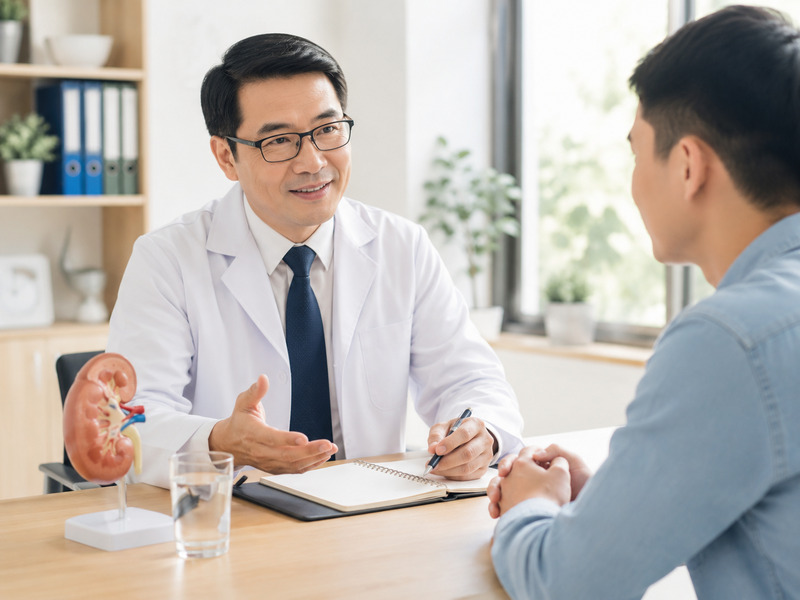 Bác sĩ hướng dẫn chế độ ăn uống cho bệnh nhân trước khi xét nghiệm