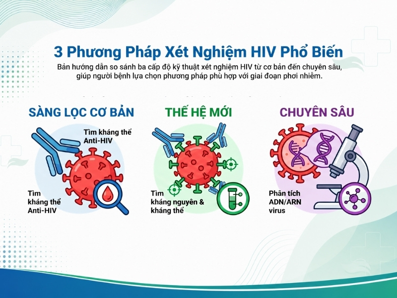 Phân loại các phương pháp xét nghiệm HIV phổ biến trong y khoa hiện đại