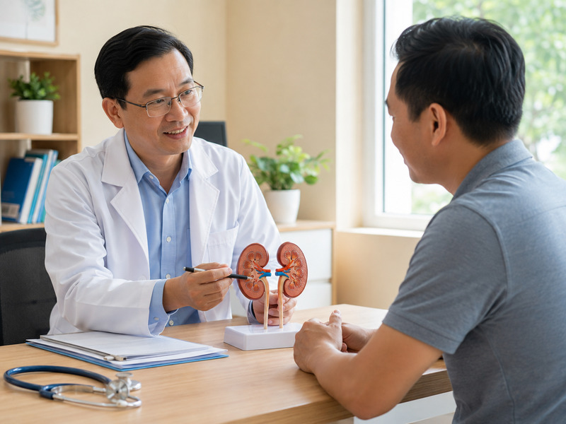 Bác sĩ tư vấn kiểm soát các bệnh lý nền ngăn ngừa suy thận